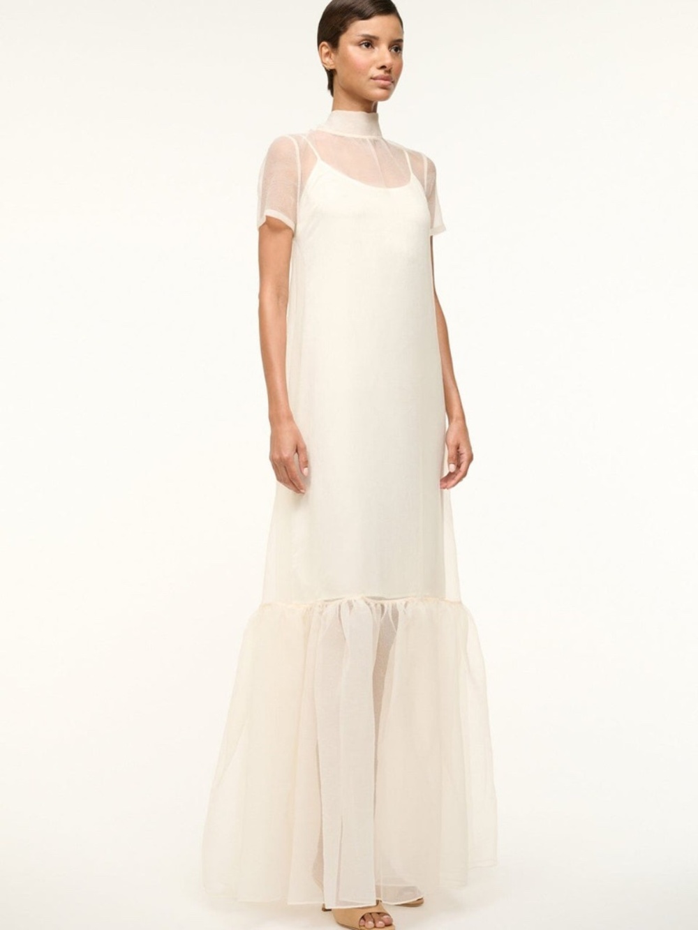 Staud CALLUNA DRESS WHITE